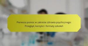 Pierwsza pomoc w zakresie zdrowia psychicznego: Przegląd, korzyści i formaty szkoleń