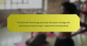 Protokół dla równowagi życiowej: Kluczowe strategie dla dobrostanu psychicznego i odporności emocjonalnej