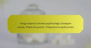 Usługi wsparcia zdrowia psychicznego: Dostępne zasoby, Ekspercka pomoc i Połączenia w społeczności